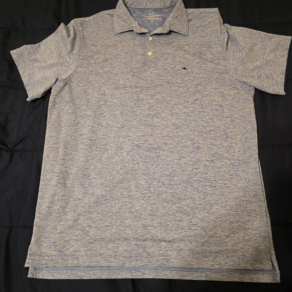 Vineyard Vines Heathered Blue Polo Shirt